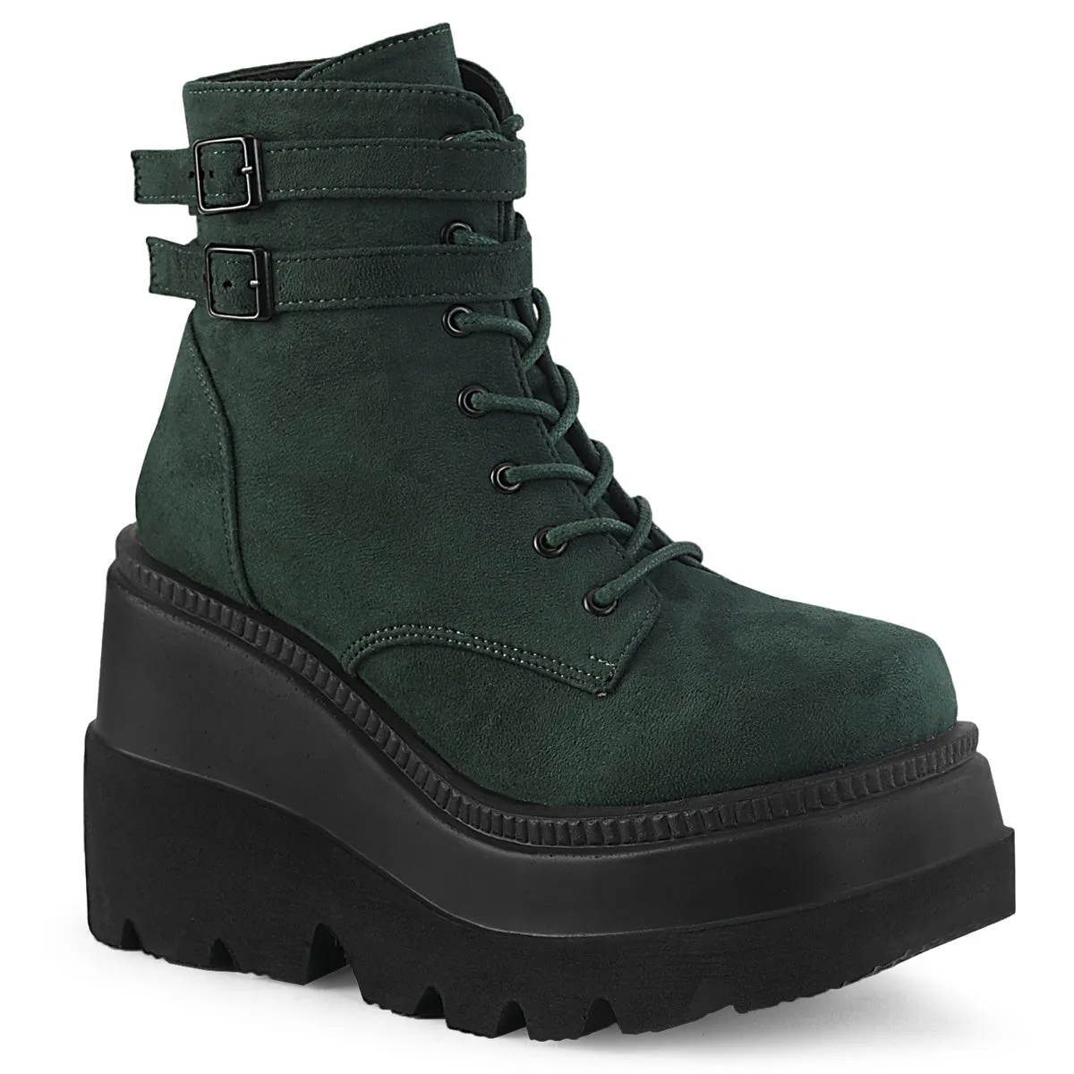 4 Inch Platform SHAKER-52 Emerald Suede