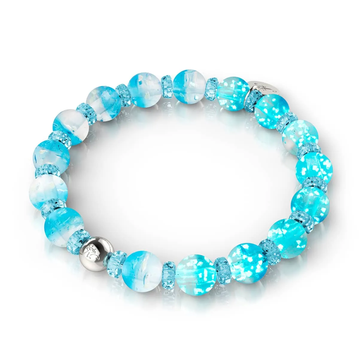 Aquamarine Ice | Firefly Glass Snow Globe Bracelet