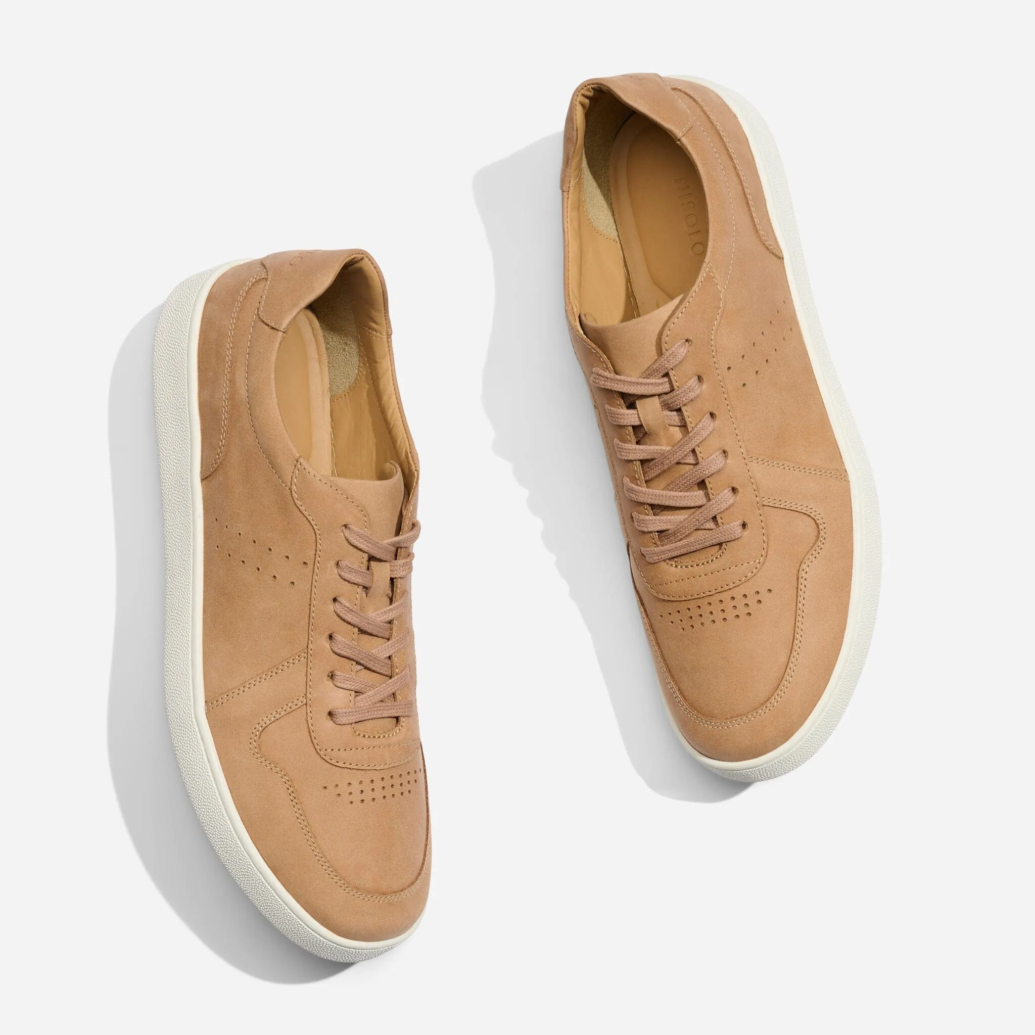 Beto Go-To Court Sneaker Almond