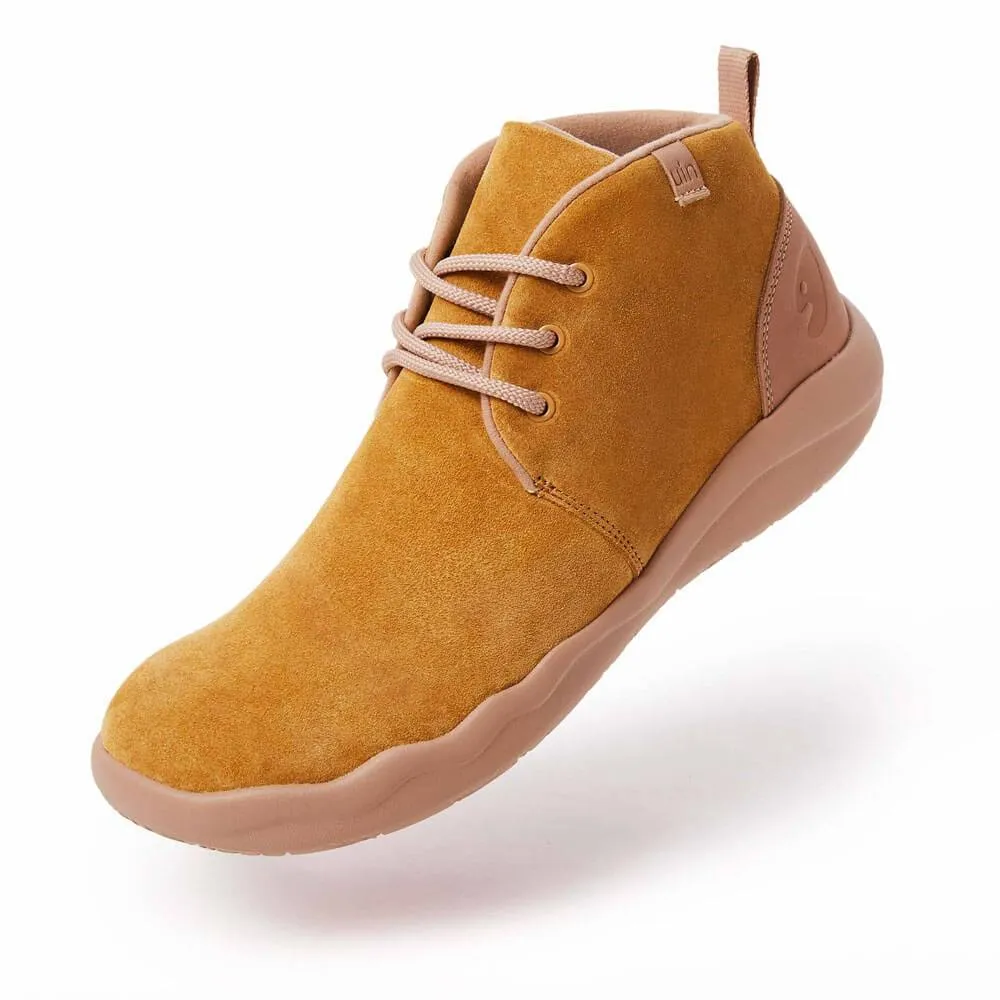 Bilbao Khaki Cow Suede Lace-up Boots Women