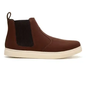 'Bologna' vegan suede Chelsea boot by Vincente Verde -  espresso