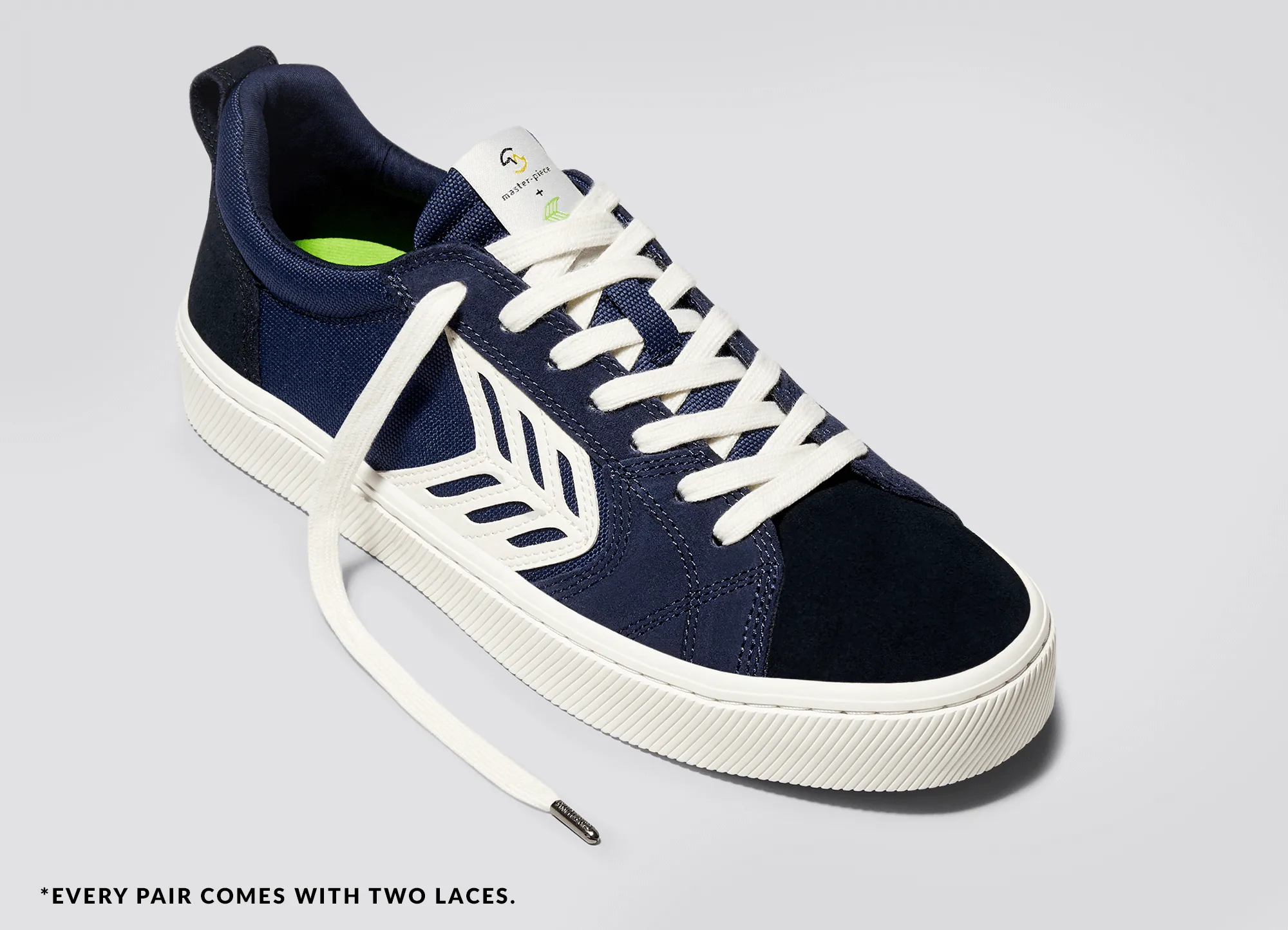 CATIBA PRO Low master-piece Navy Cordura Black Suede Ivory Logo Sneaker Women