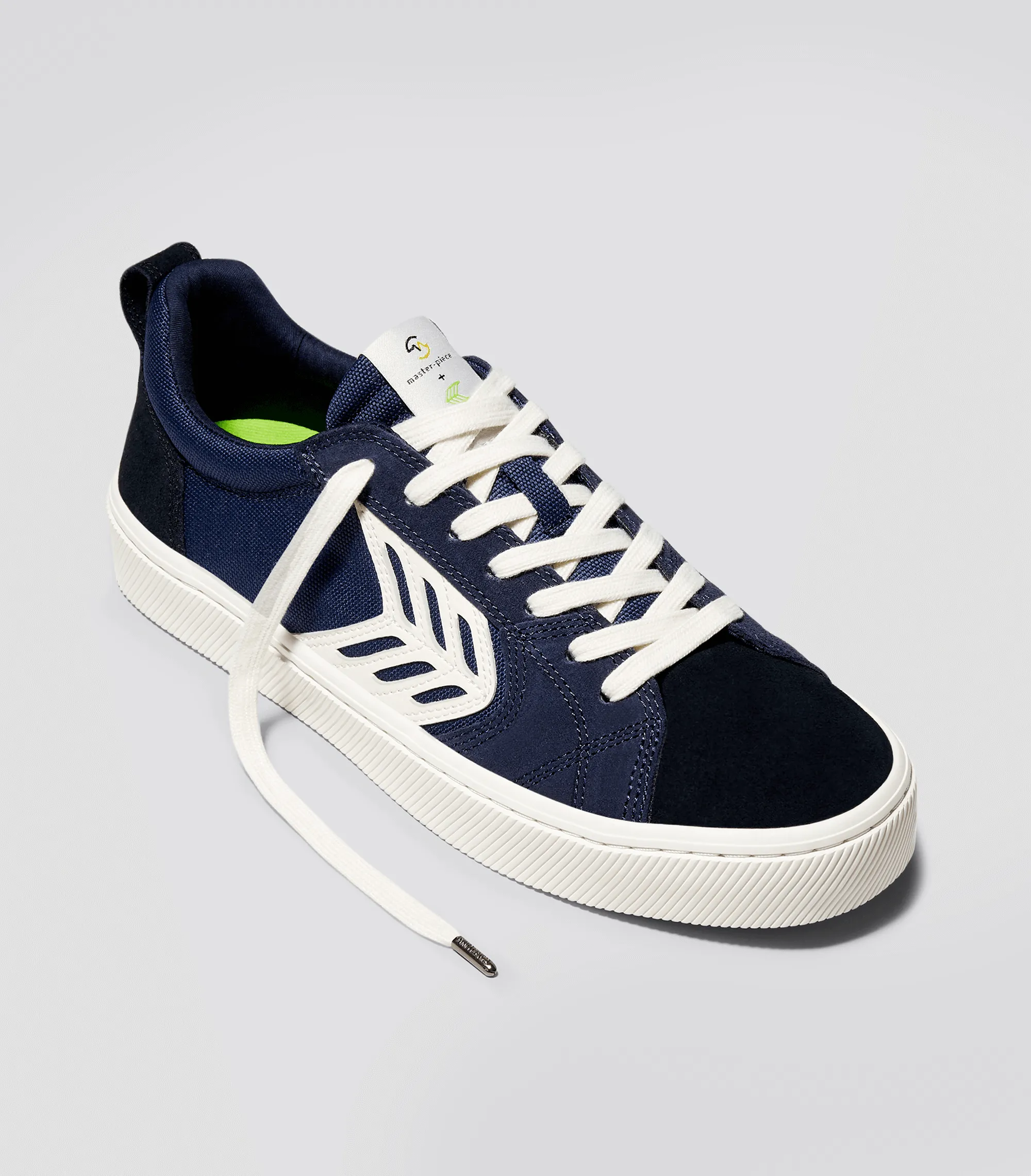 CATIBA PRO Low master-piece Navy Cordura Black Suede Ivory Logo Sneaker Women