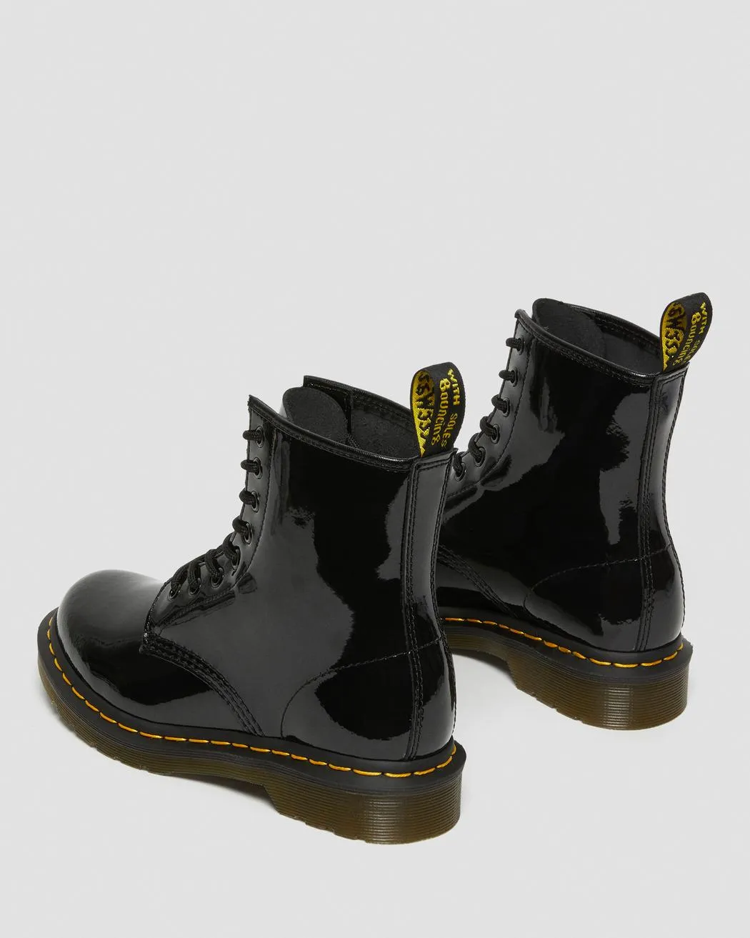 Dr Martens Women's 1460 PATENT LEATHER LACE UP BOOTS (Black)