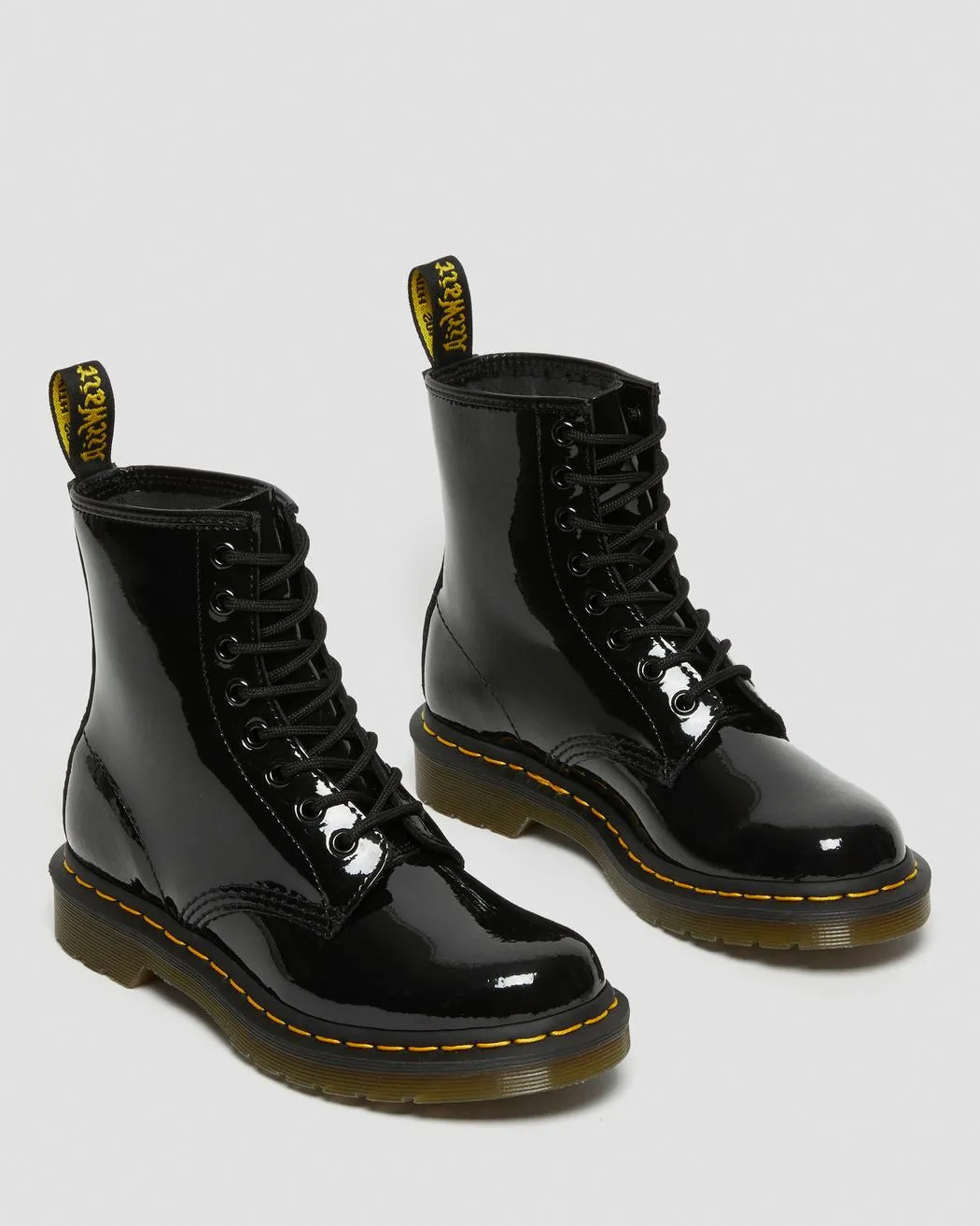 Dr Martens Women's 1460 PATENT LEATHER LACE UP BOOTS (Black)