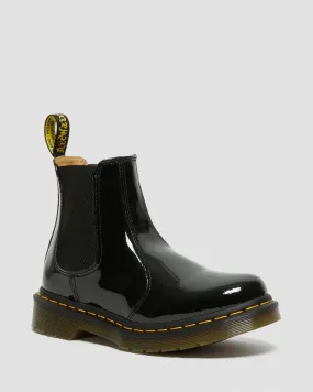 Dr Martens Women's 2976 PATENT LEATHER CHELSEA BOOTS (Black Lucido   Patent Lamper)