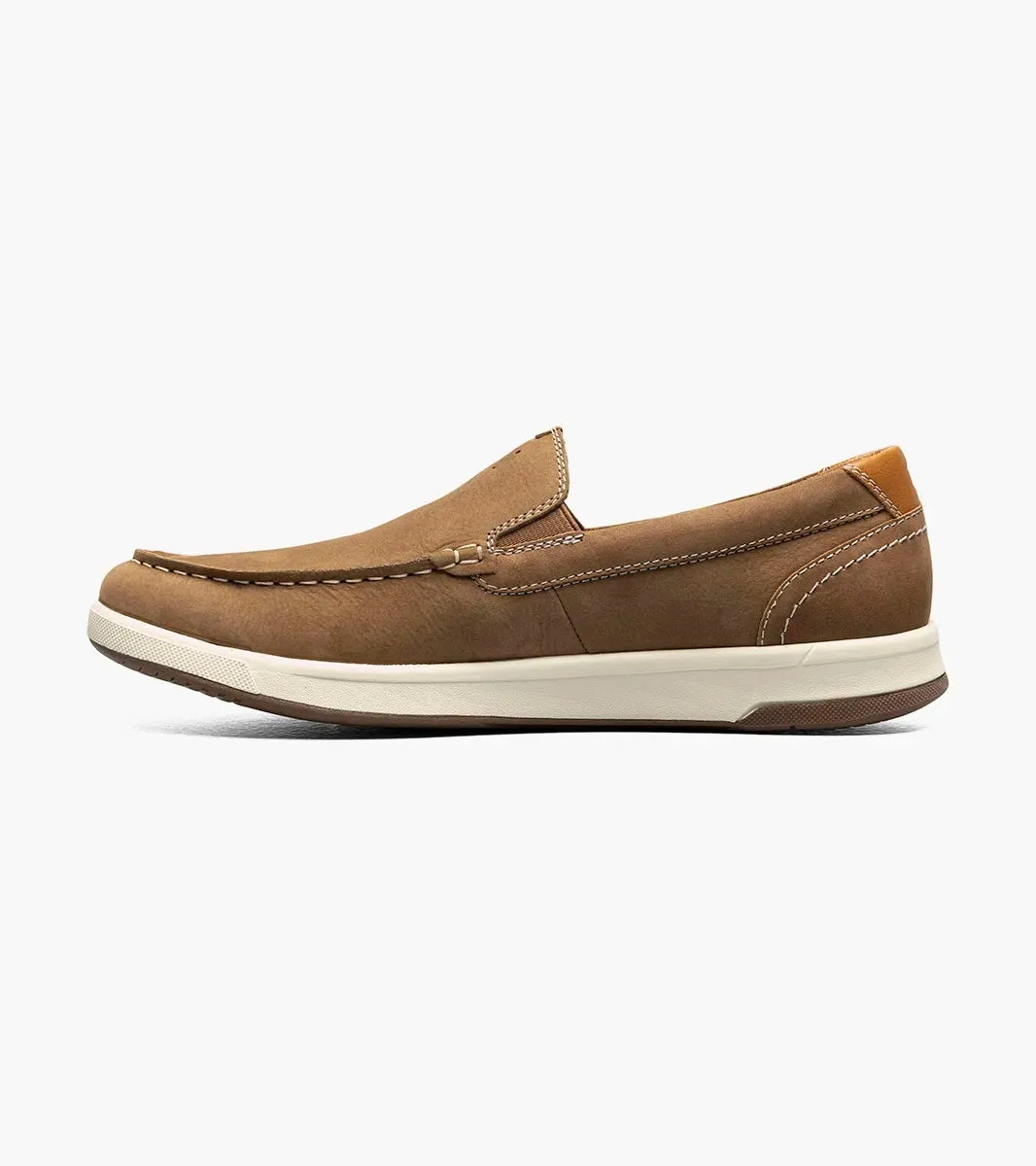 'Florsheim' Men's Crossover Moc Toe Slip On Sneaker - Mushroom