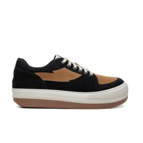 'Harajuku' vegan low-top sneaker by King55 - Black and Tan