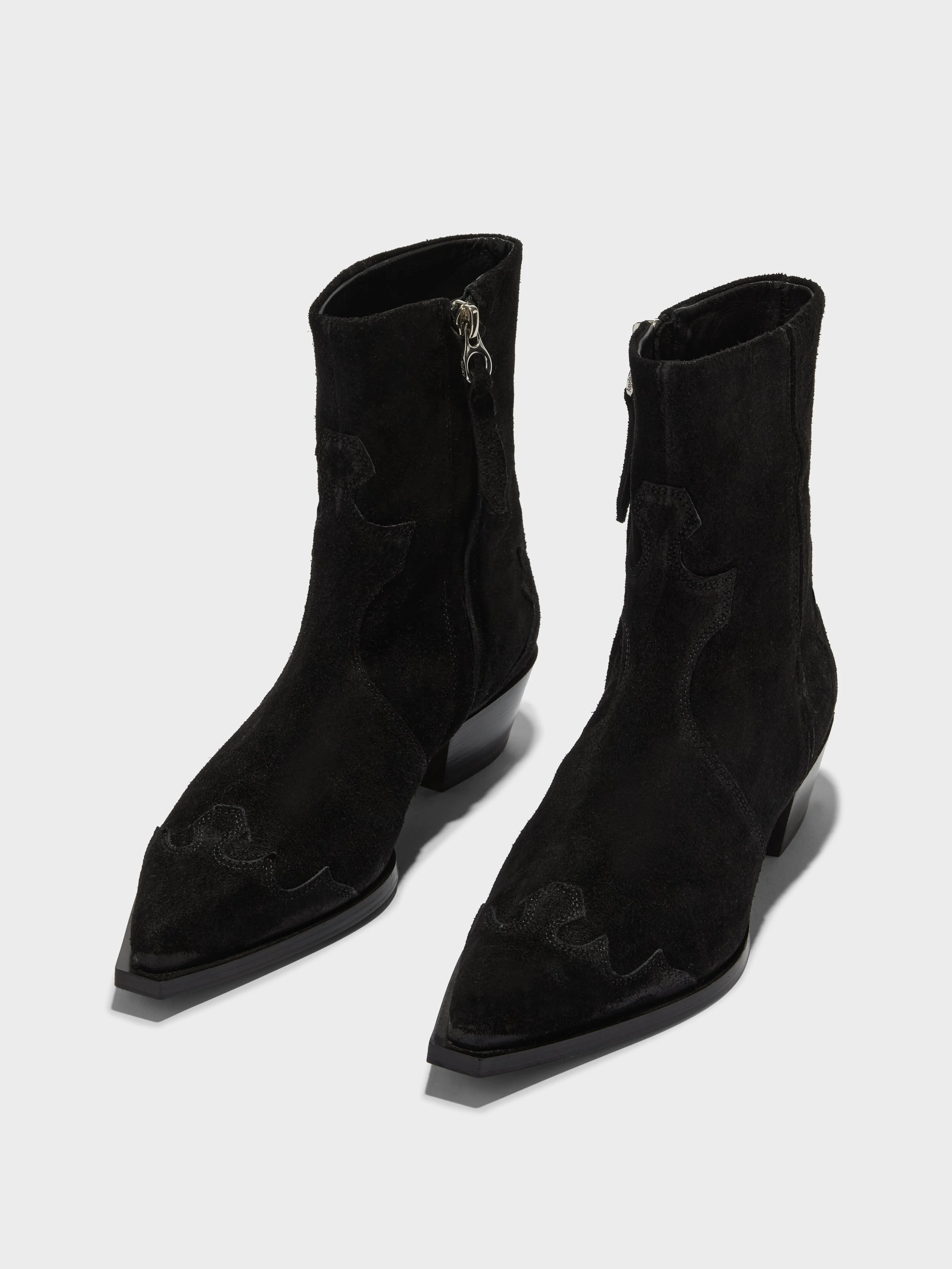 Hester Suede Cowboy Boots