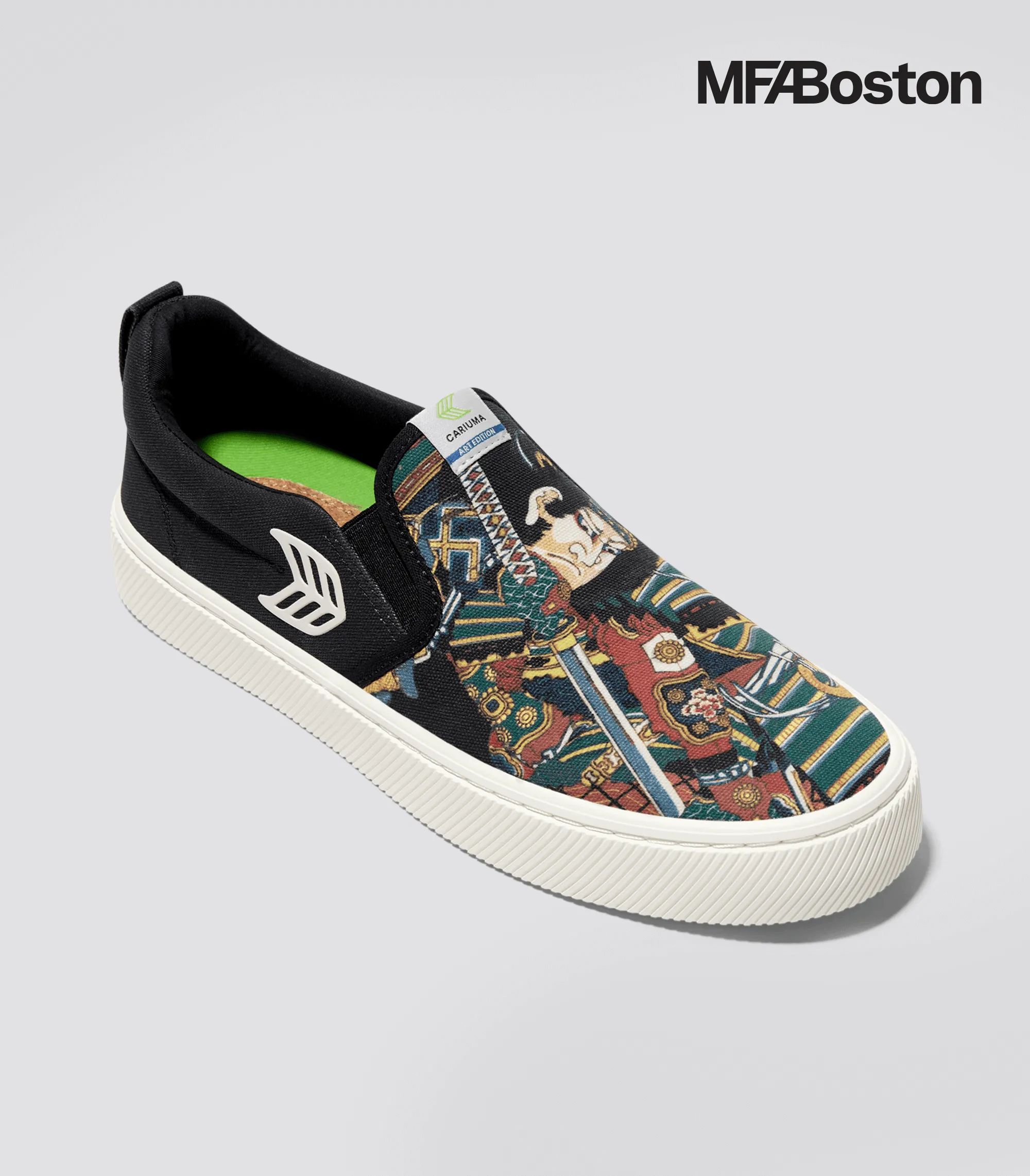 Hokusai SLIP-ON Warrior Print Canvas Sneaker Men