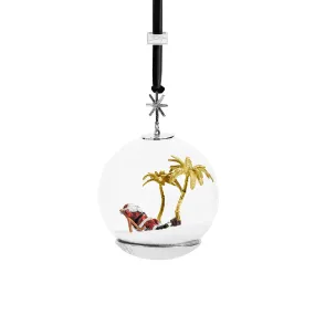 Island Santa Snow Globe Ornament