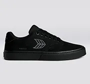 NAIOCA PRO All Black Suede and Canvas Ash Grey Logo Sneaker Men