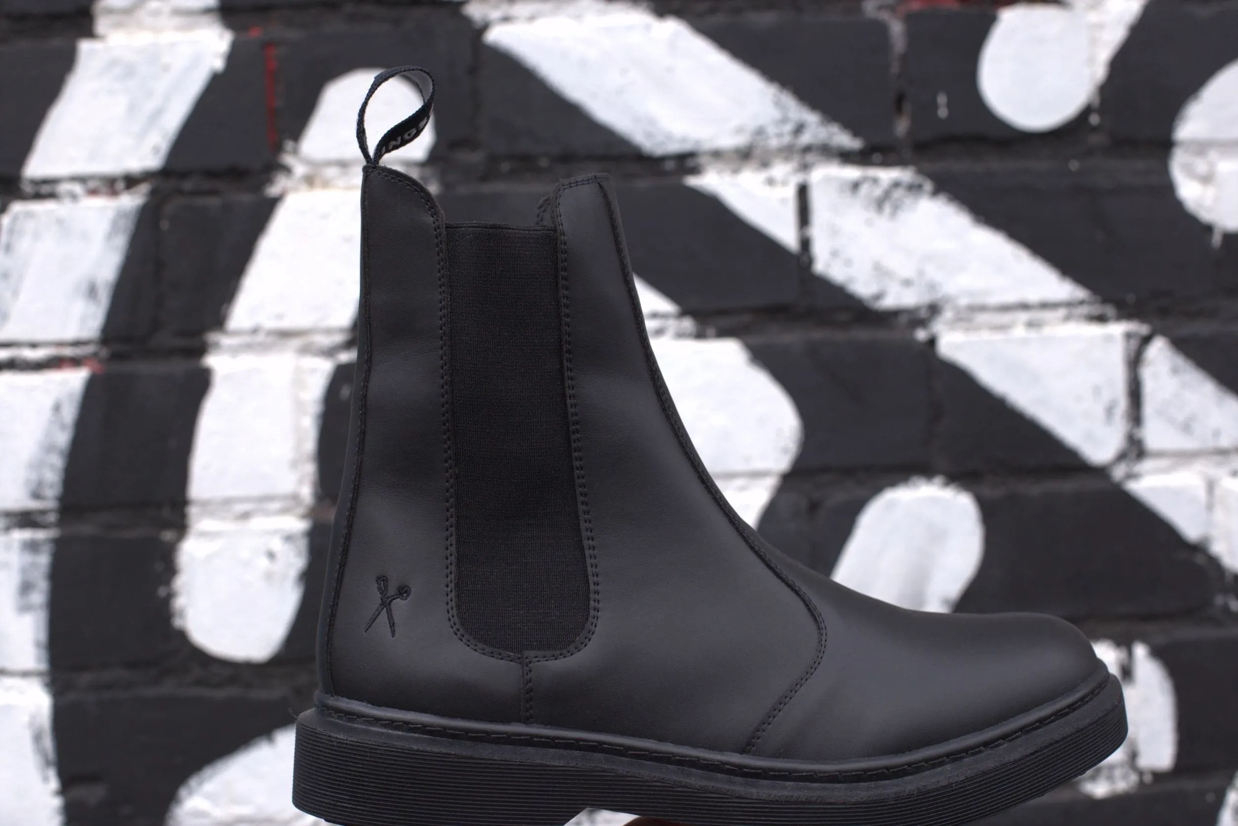 'Nova Brick Lane' Vegan Chelsea Boot by King55 - Black