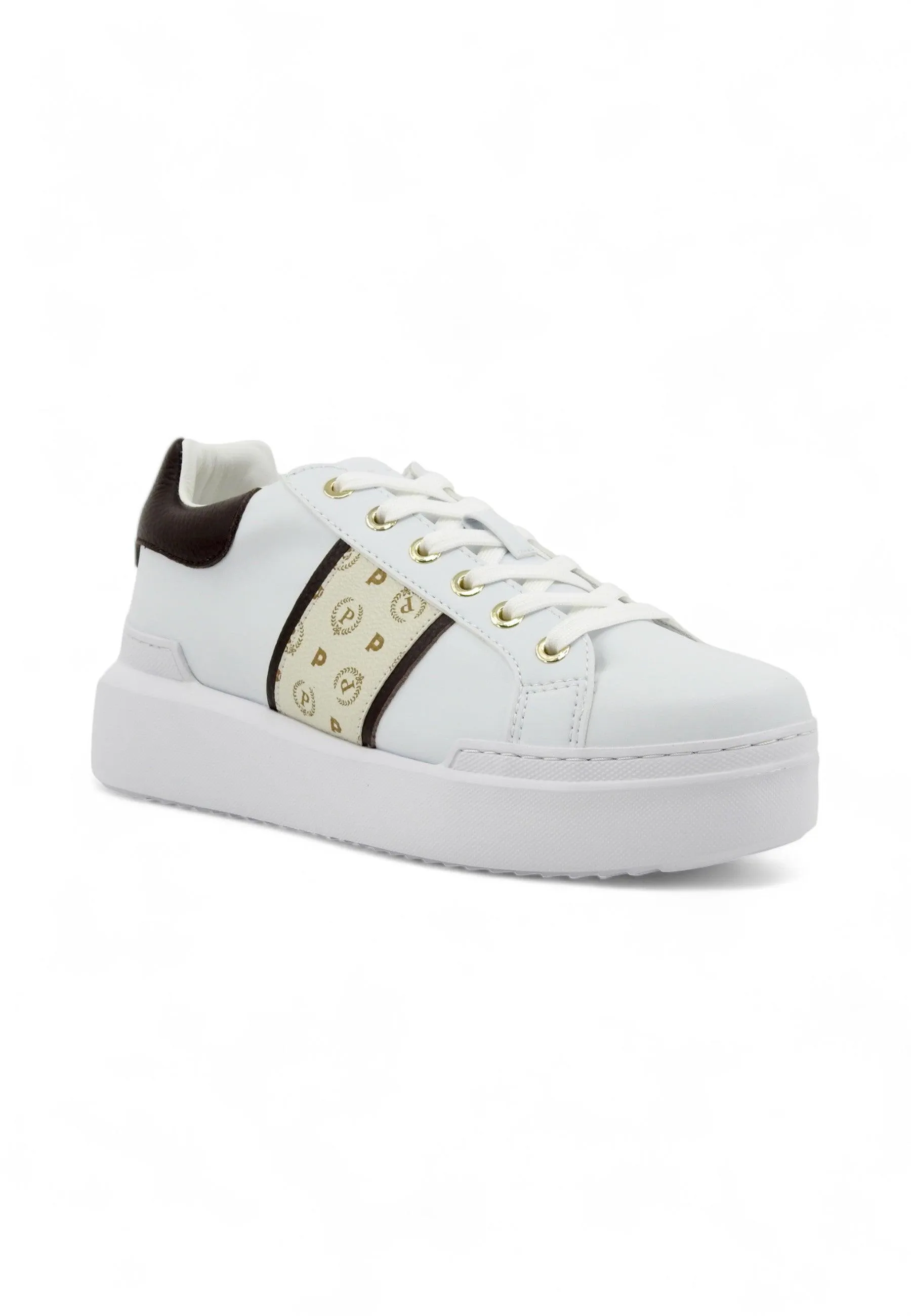 POLLINI Sneaker Donna Marrone Bianco TA15034G07Q1A10D