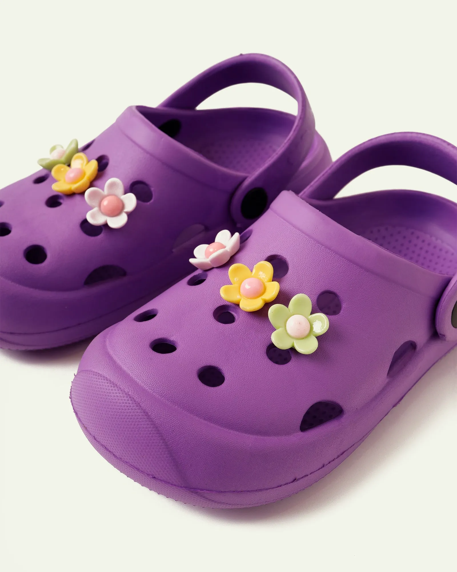 Purple Floral Crocs