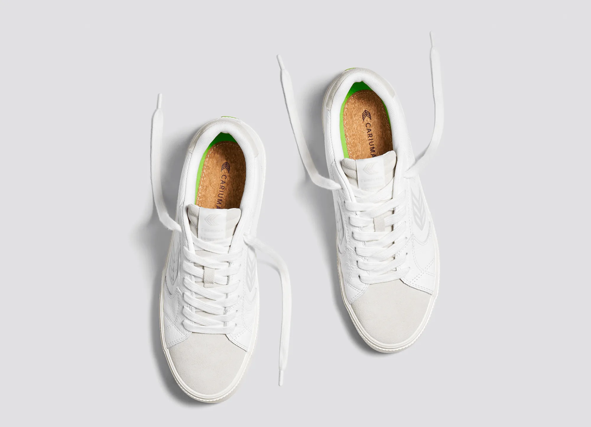 SALVAS White Premium Leather Vintage White Suede Ice Logo Sneaker Women