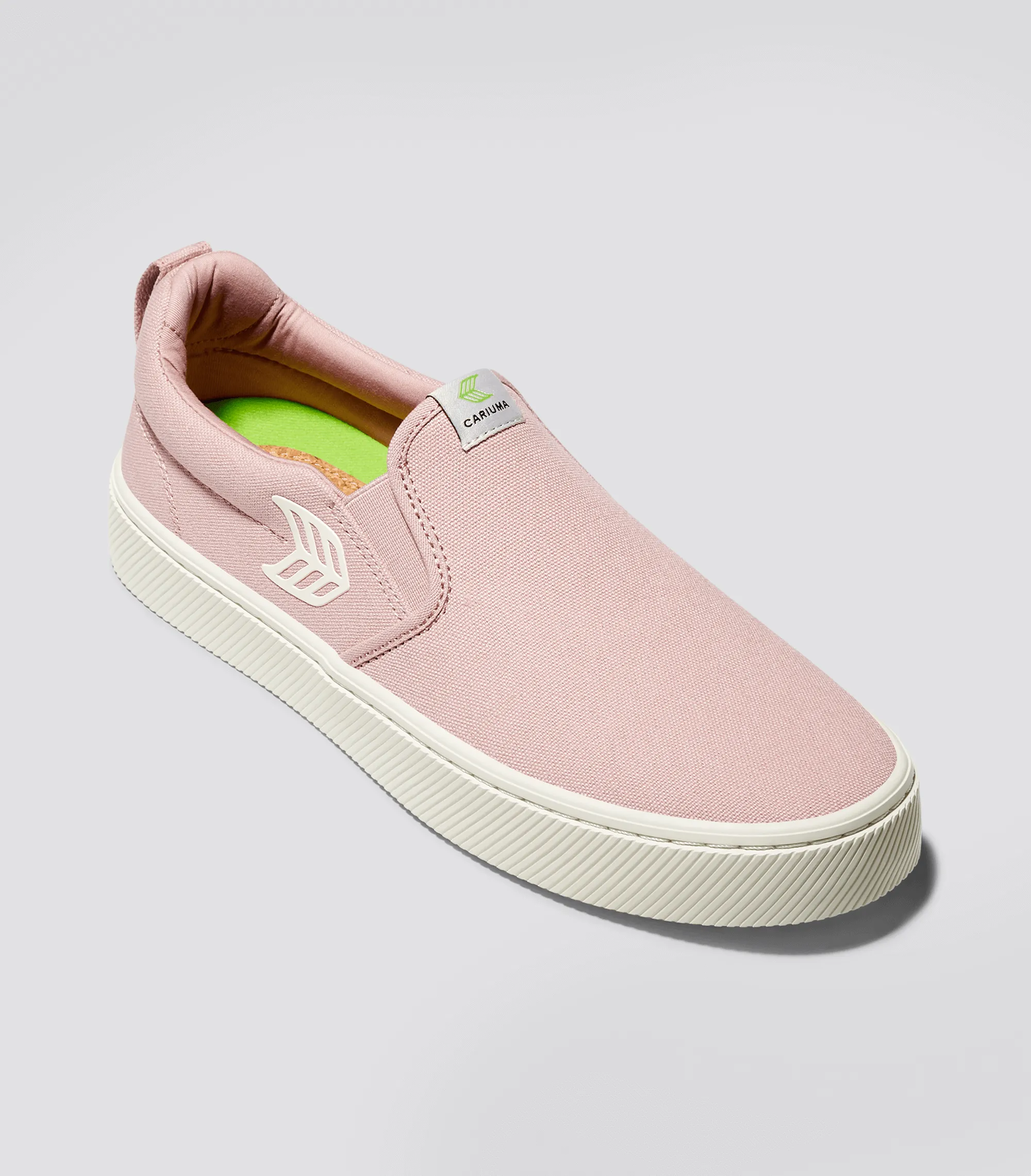 SLIP ON Rose Canvas Ivory Logo Sneaker Women