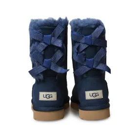 UGG Bailey Bow Sparkler Navy Boots - Women's