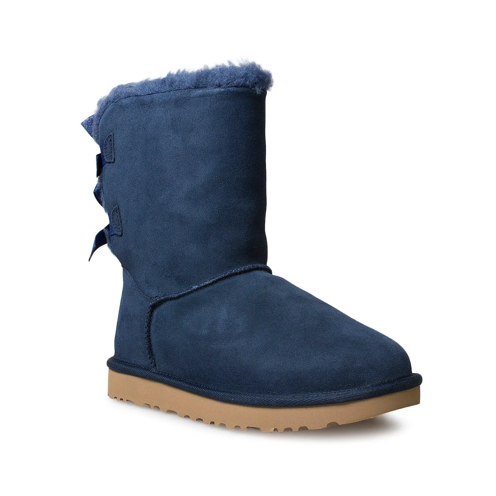 UGG Bailey Bow Sparkler Navy Boots - Women's