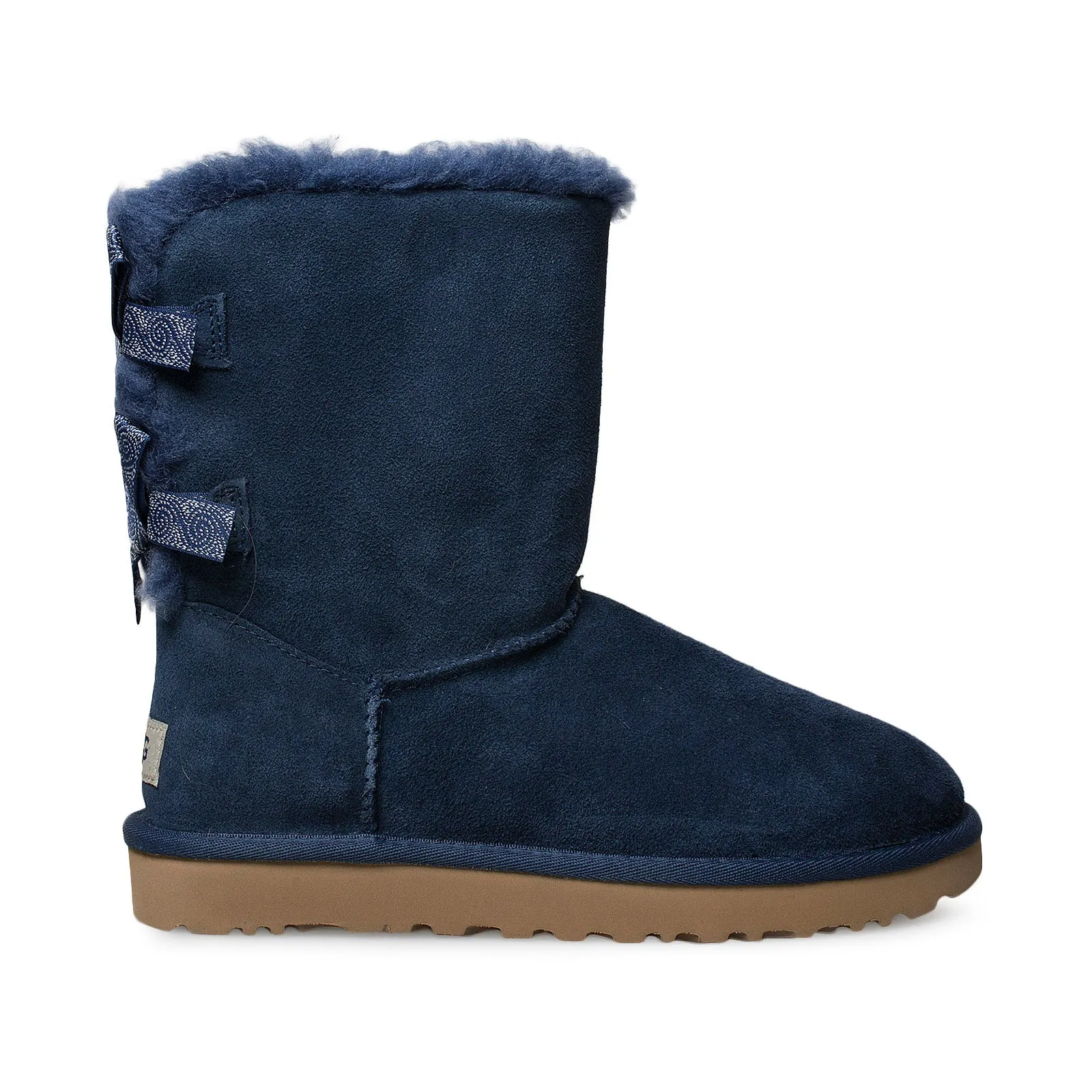 UGG Bailey Bow Swirl Navy Boots - Women's