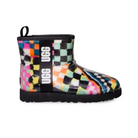 UGG Classic Clear Mini Checks Black Multi Boots - Women's