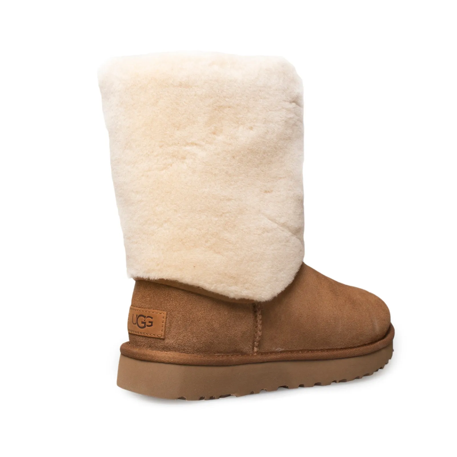 UGG Classic Short II Sherpa Cuff Chestnut Boots - Women's