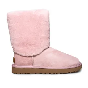 UGG Classic Short II Sherpa Cuff Pink Crystal Boots - Women's