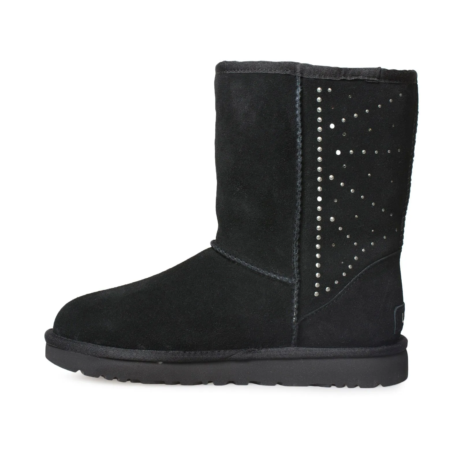 UGG Classic Short Studded Black Boots - Women's