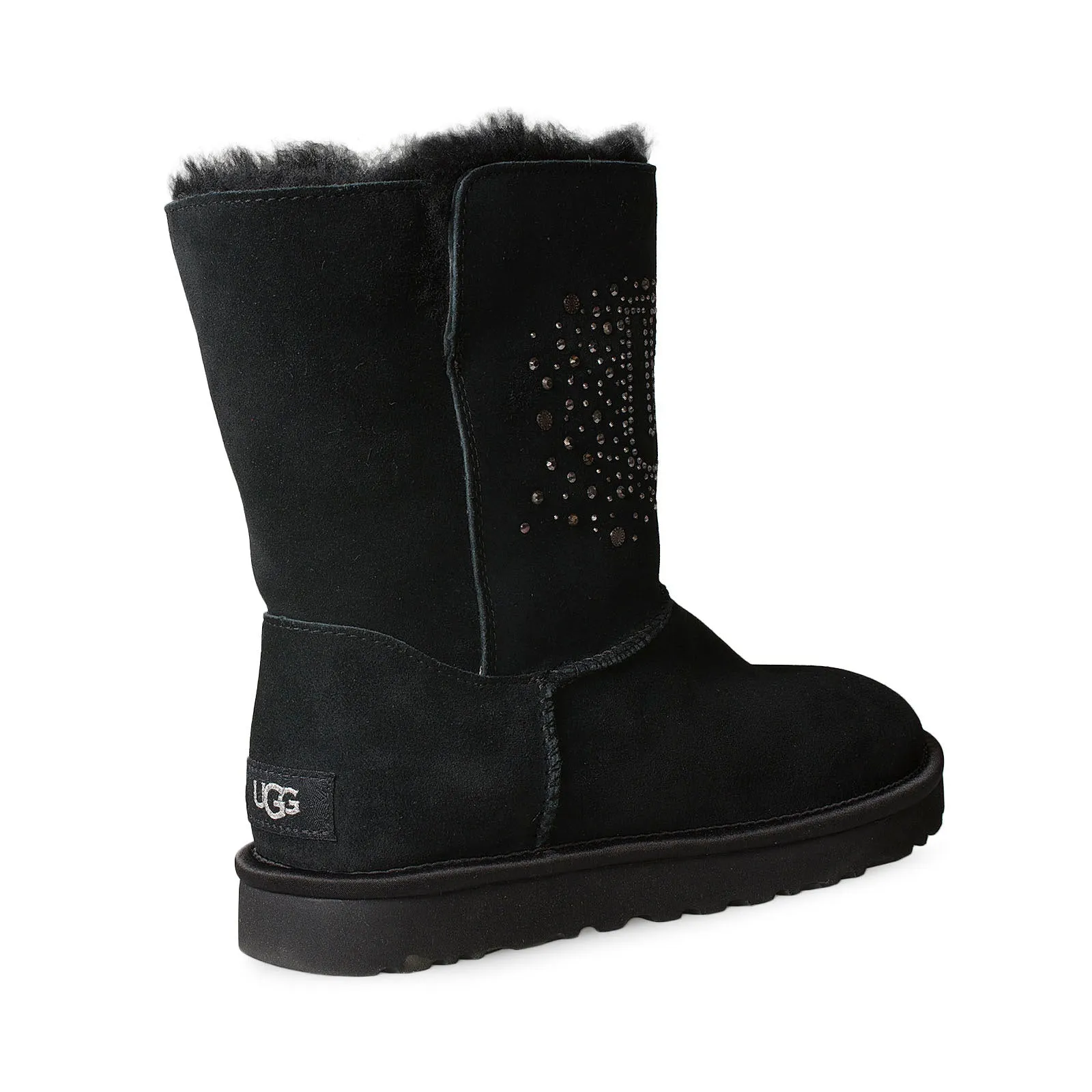 UGG Classic UGG Bling Short Black Boots - Women's