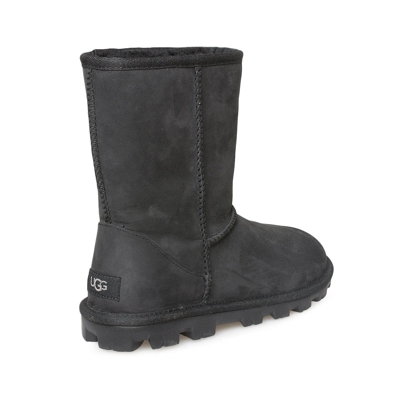 UGG Essential Short Leather Chocolate Boots - Women's