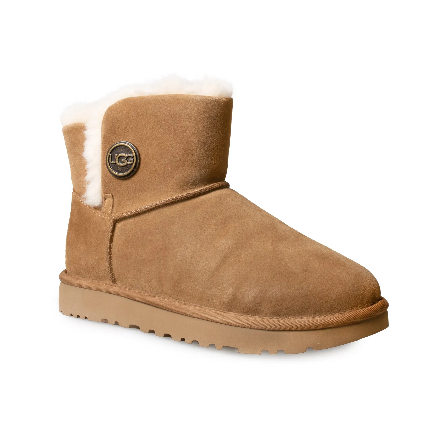 UGG Mini Bailey Snaps Chestnut Boots - Women's