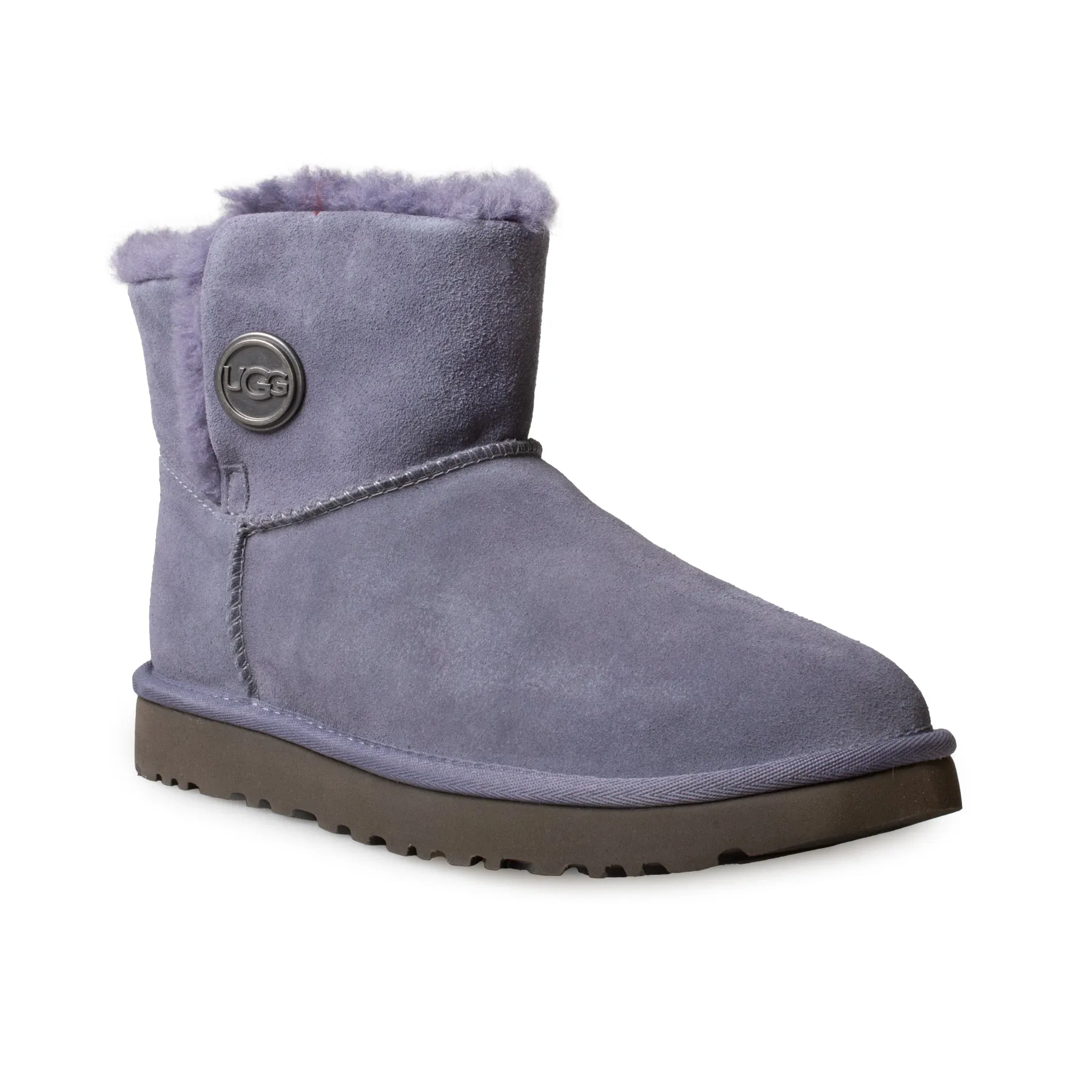 UGG Mini Bailey Snaps Grey Boots - Women's