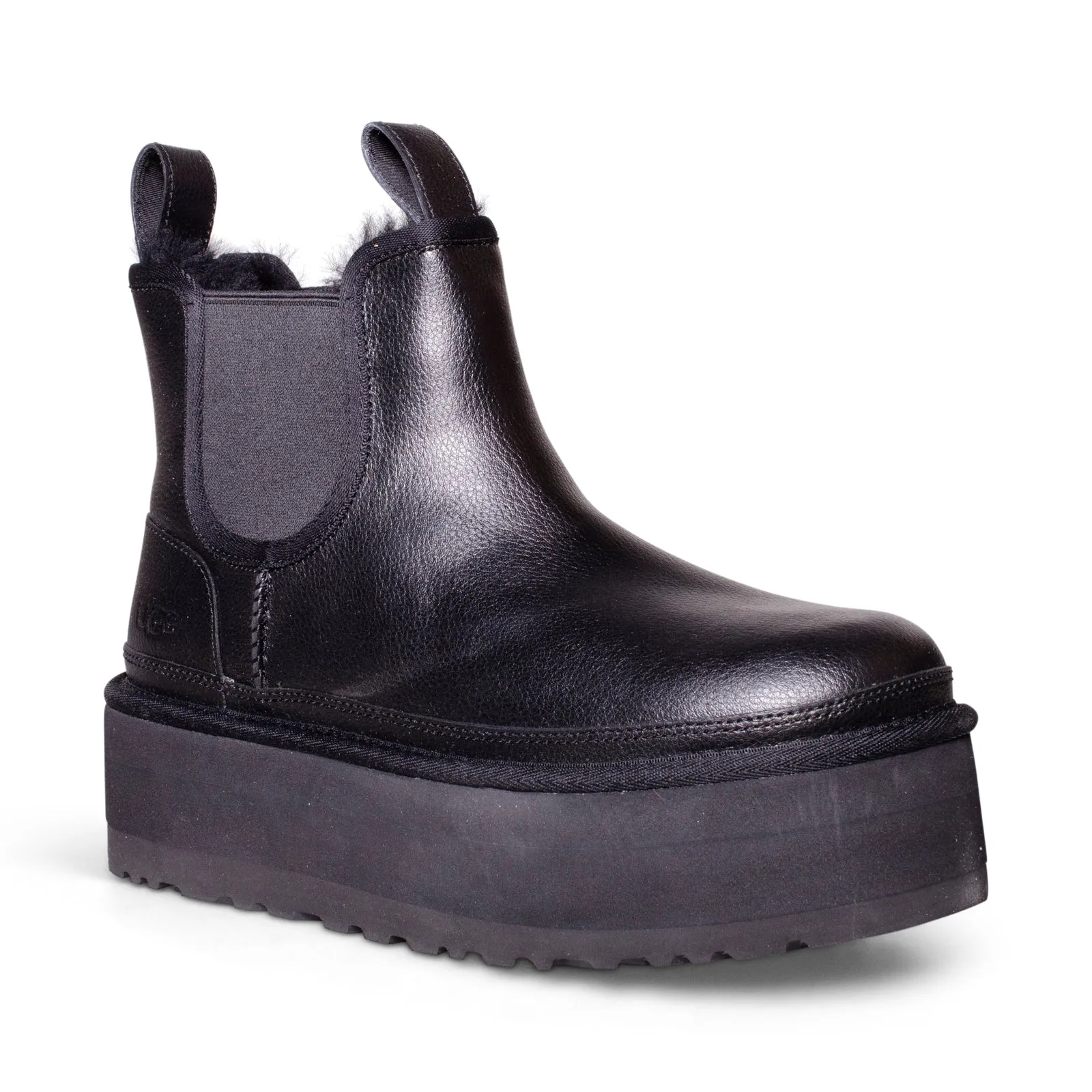 UGG Neumel Platform Chelsea Black Boots - Women's