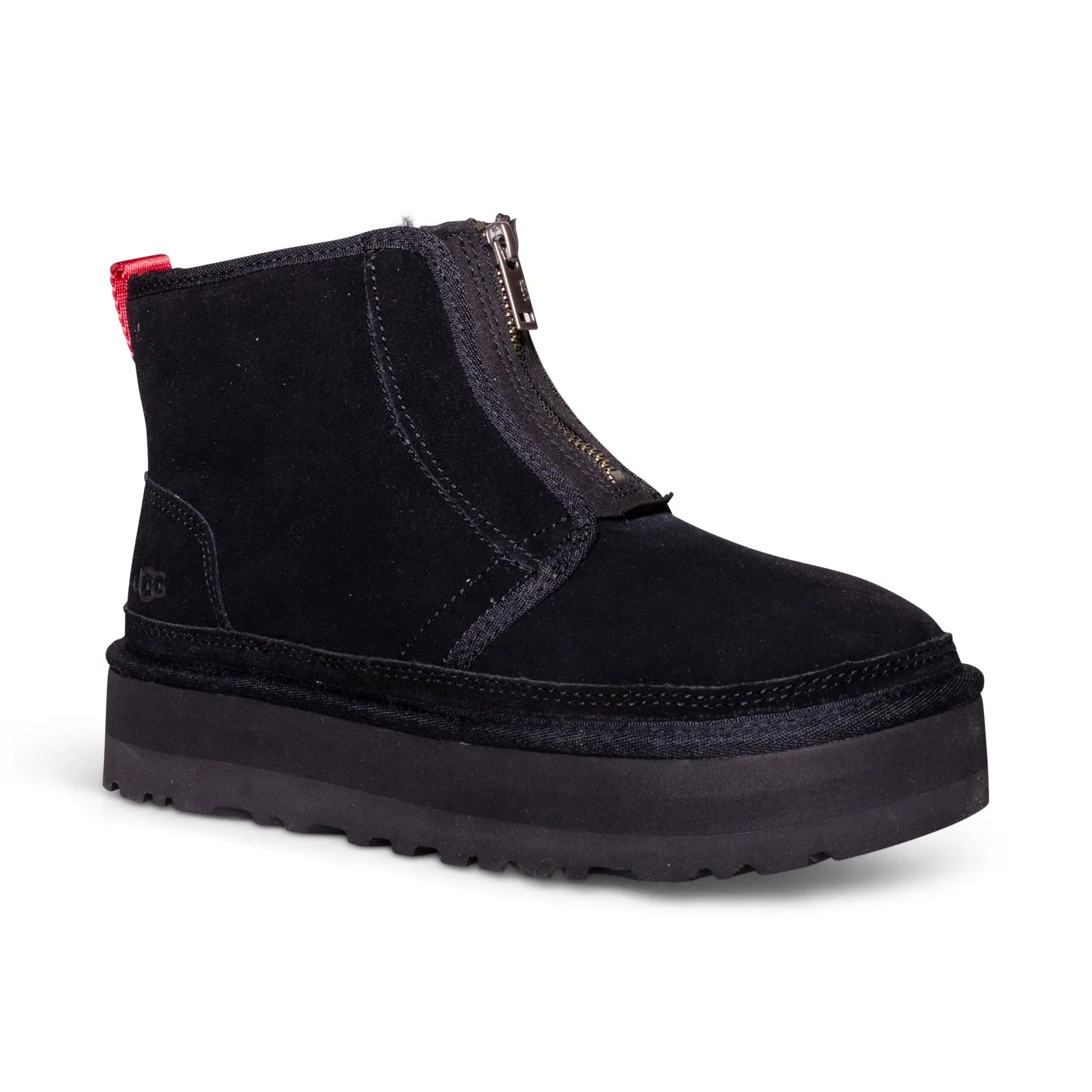 UGG Neumel Platform Zip Black Boots - Women's