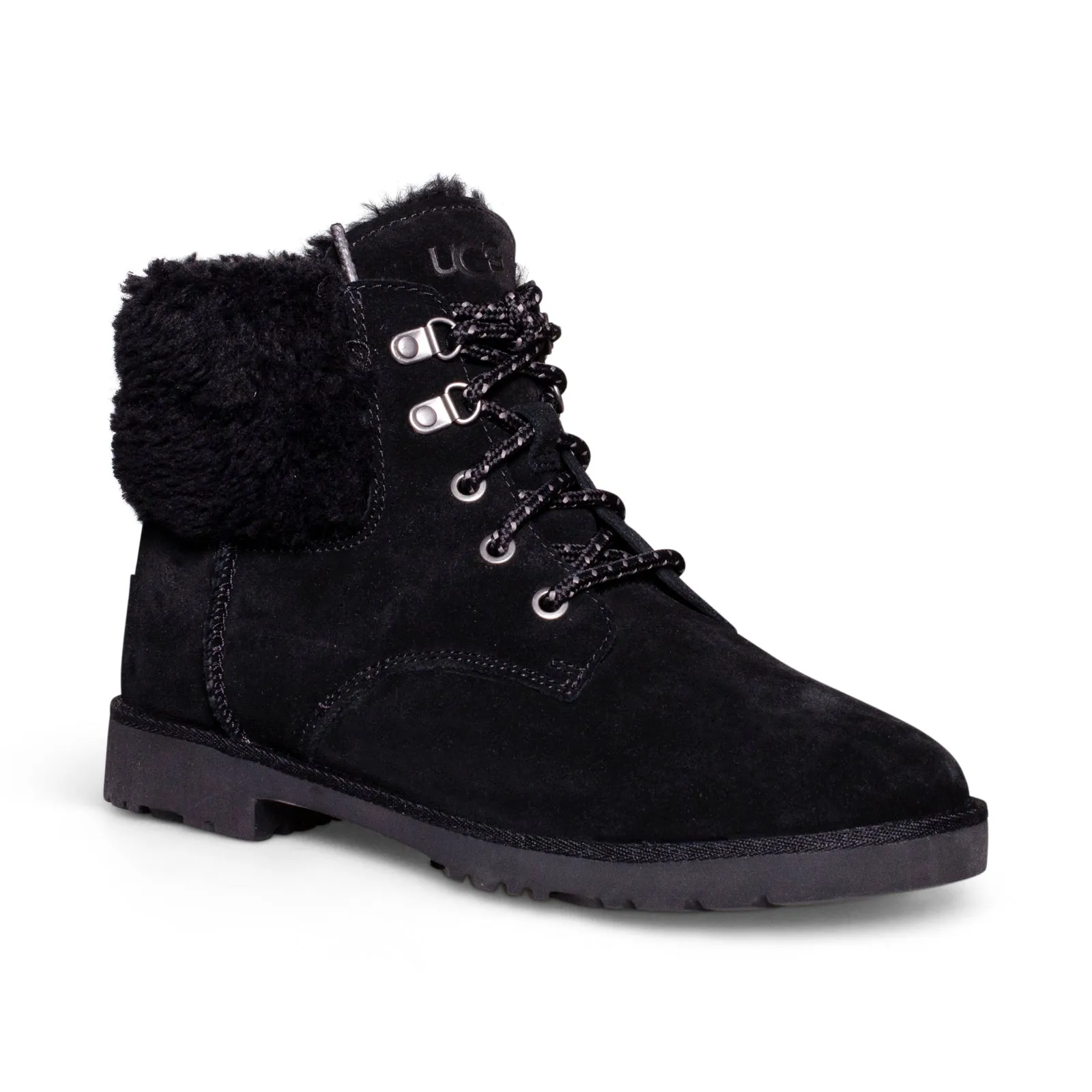 UGG Romely Heritage Lace Black Boots - Women's