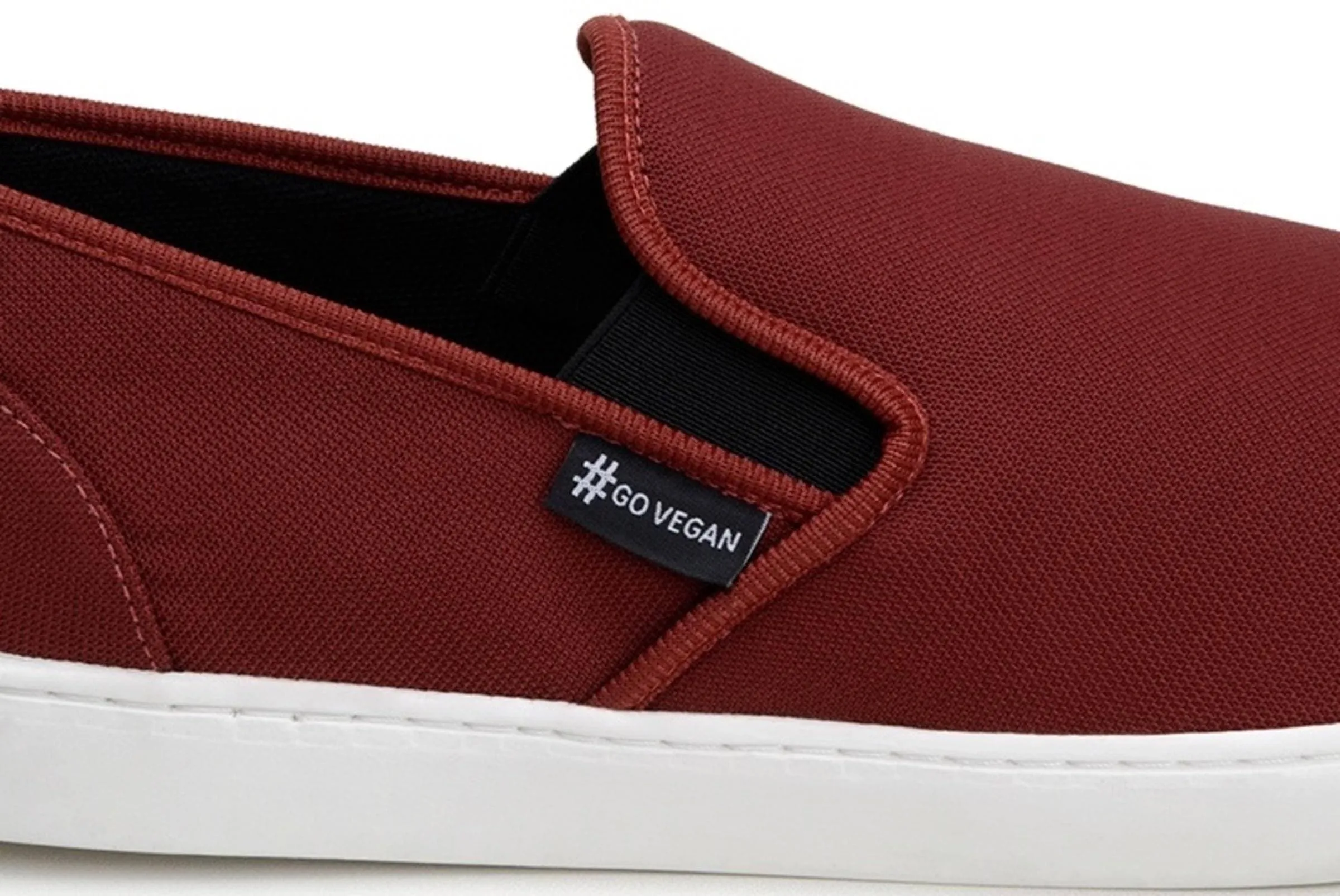 'Wave Slip-On' Canvas Sneaker by Ahimsa - Red